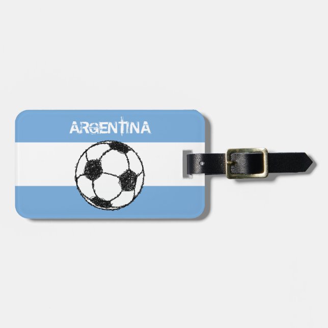 Etiqueta Para Maletas Fútbol, Argentina (Frente Horizontal)
