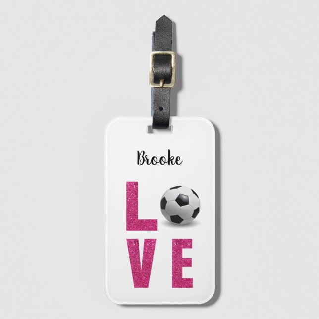 Etiqueta Para Maletas Fútbol de amor (Anverso vertical)