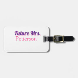Etiqueta Para Maletas Futura Sra. agregar nombre novia parte despedida d