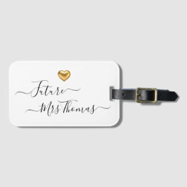 Etiqueta Para Maletas Futura Sra. Gold Heart