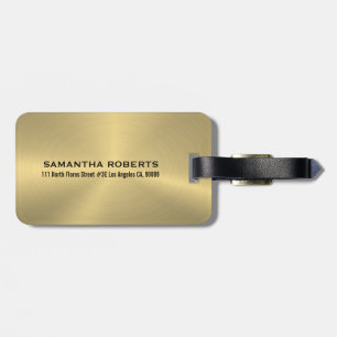 Etiqueta Para Maletas G Diseño metálico Acero inoxidable Aspecto Etiquet