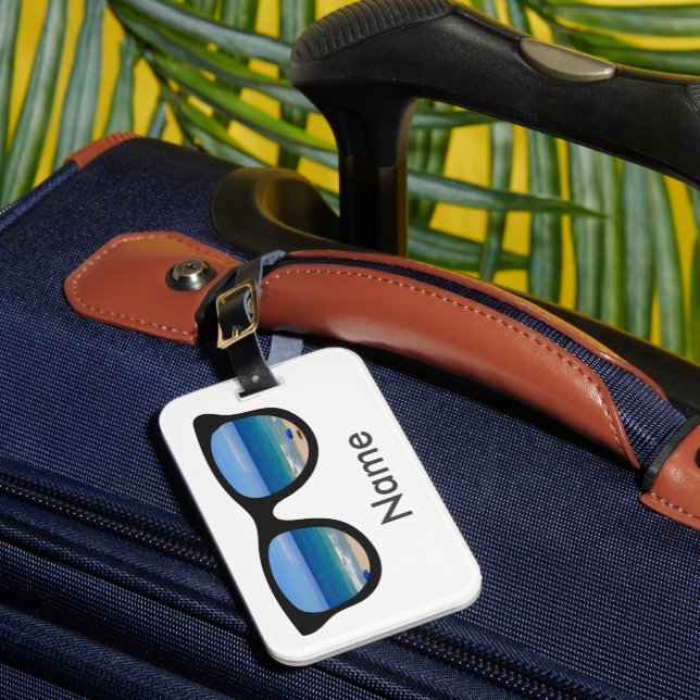 Etiqueta Para Maletas Gafas de sol de la playa (Anverso In situ 1)