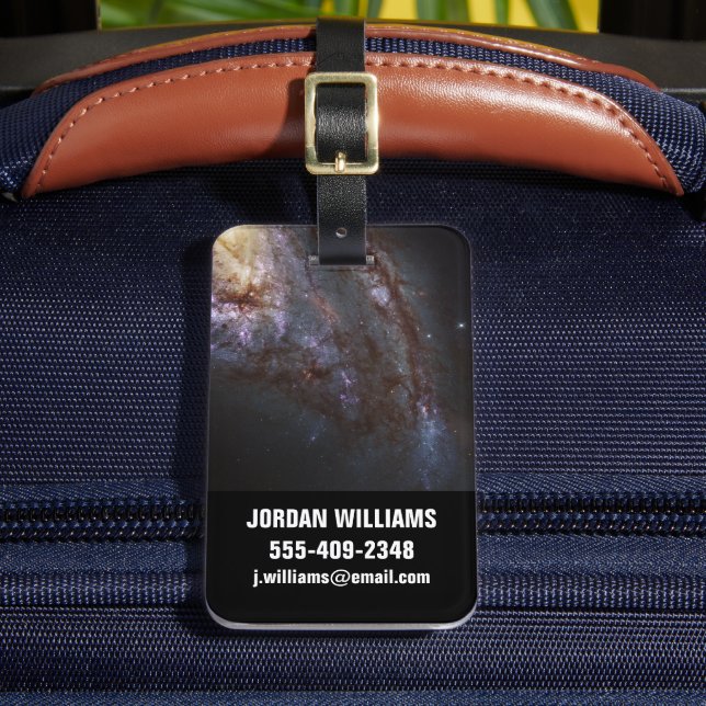 Etiqueta Para Maletas Galaxia Espiral Ngc 3627. (Anverso In situ 2)