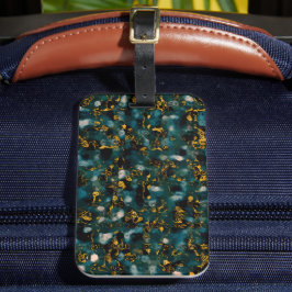 Etiqueta Para Maletas Galaxies Black Blue & Copper