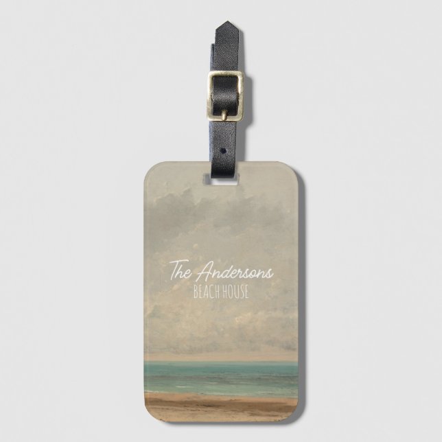 Etiqueta Para Maletas Galería Nacional Gustave Courbet del Mar Tranquilo (Anverso vertical)