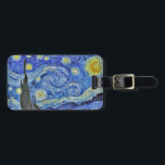 Etiqueta Para Maletas Galería nocturna Vincent van Gogh Starry Bella Art<br><div class="desc">Vincent van Gogh. Noche estrellada.c.1889. Óleo sobre lienzo. Pintura original de obra maestra de arte de la famosa artista holandesa Post-impresionista Vincent van Gogh.</div>