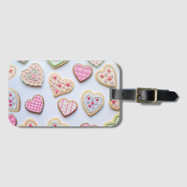 Etiqueta Para Maletas galletas en forma de corazón para el día de San Va