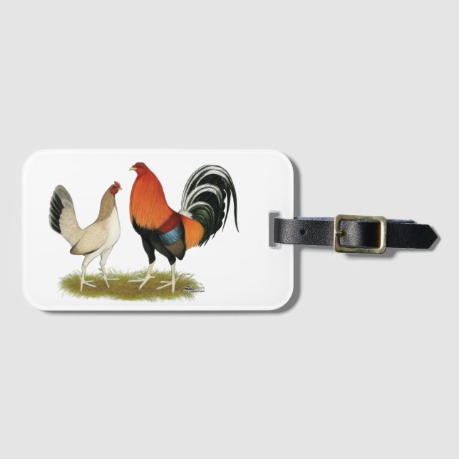 Etiqueta Para Maletas Gamefowl Wheatens (Anverso horizontal)