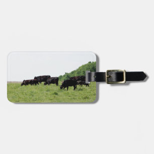 Etiqueta Para Maletas Ganado Angus negro