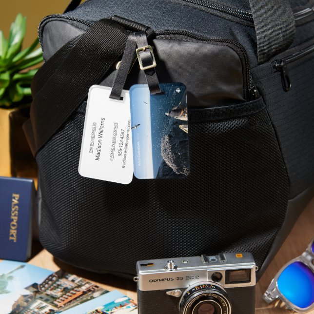 Etiqueta Para Maletas Gannets del norte (Anverso & Reverso)