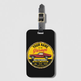Etiqueta Para Maletas Garaje Fastback Red Classic para coches personaliz