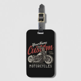 Etiqueta Para Maletas Garaje para motociclistas Rebel Cruiser Personaliz