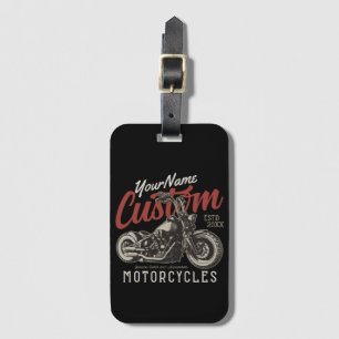 Etiqueta Para Maletas Garaje para motociclistas Rebel Cruiser Personaliz