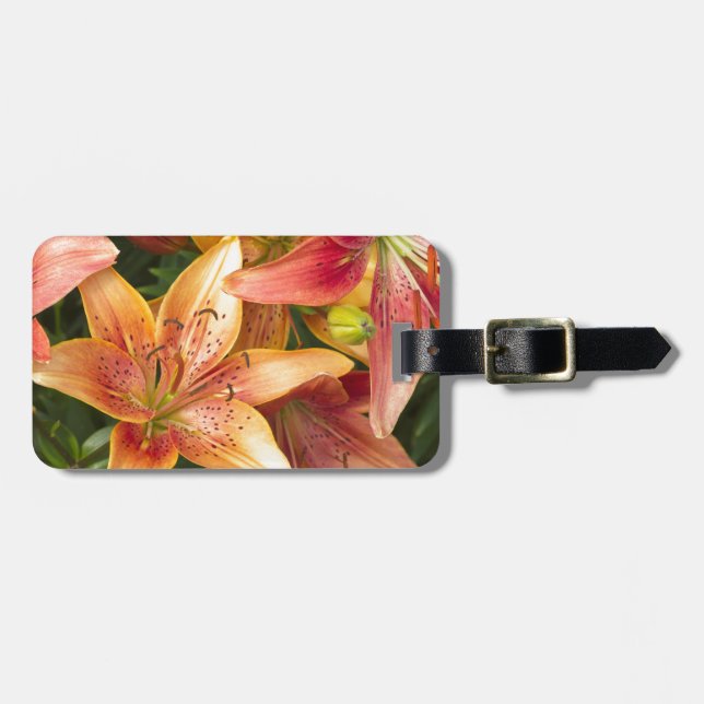 Etiqueta Para Maletas Garden Lilies (Frente Horizontal)