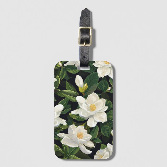 Etiqueta Para Maletas Gardenia blanca (Anverso vertical)