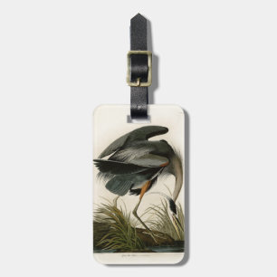 Etiqueta Para Maletas Garza azul grande de Audubon Marjal Ave