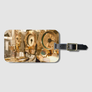 Etiqueta Para Maletas Gases E Instrumentos De Navegación Sobre El Submar