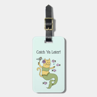 Etiqueta Para Maletas Gata Sirena Adorable