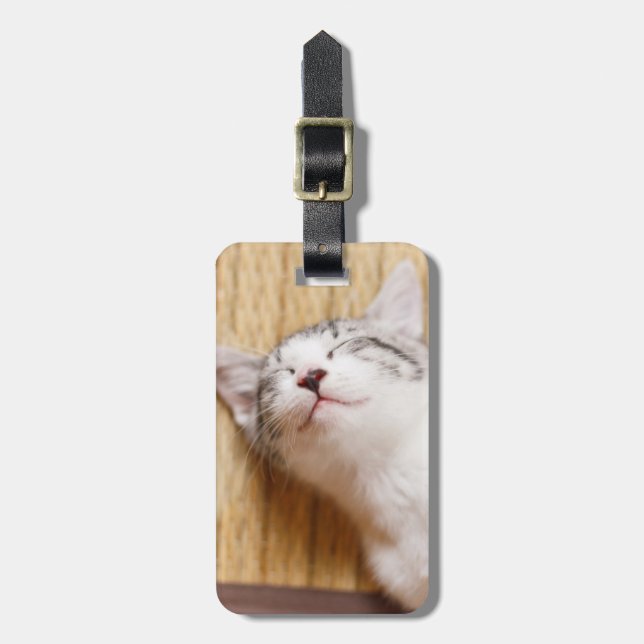 Etiqueta Para Maletas Gatito dormido (Frente Vertical)