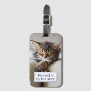 Etiqueta Para Maletas Gatito dormido
