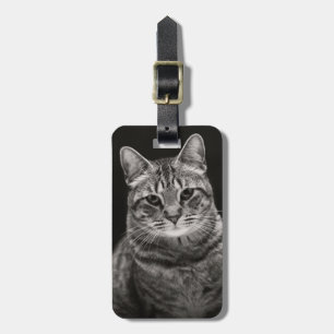 Etiqueta Para Maletas Gatito negro de mesa