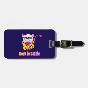 Etiqueta Para Maletas Gatito Rosa Lindo - Nacido para Deslumbrar Arte