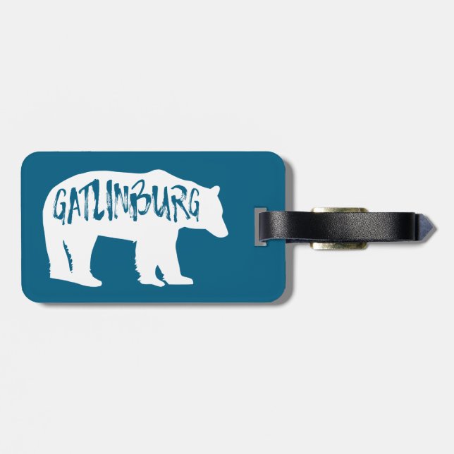 Etiqueta Para Maletas Gatlinburg Tennessee Bear (Atrás Horizontal)