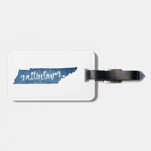 Etiqueta Para Maletas Gatlinburg Tennessee Wood Grain
