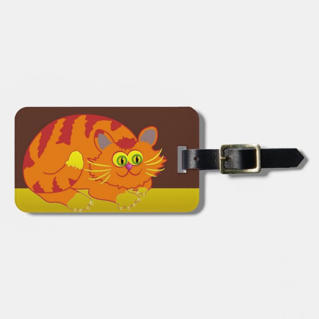 Etiqueta Para Maletas Gato (Frente Horizontal)