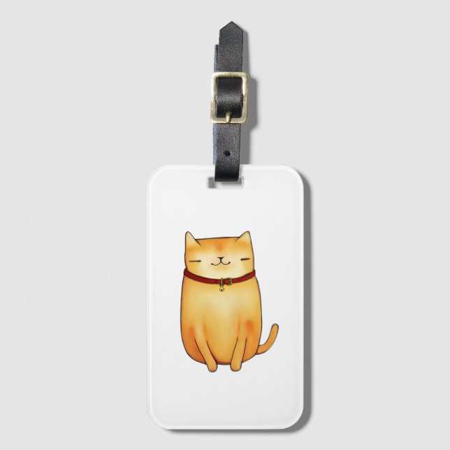 Etiqueta Para Maletas Gato (Anverso vertical)