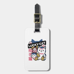 Etiqueta Para Maletas Gato Afortunado Maneki Neko – Gato de la Fortuna J