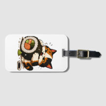 Gato Calico Gruñón Amante del Sushi 