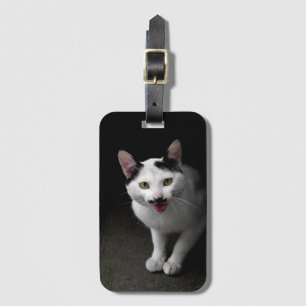 Etiqueta Para Maletas Gato con bigote