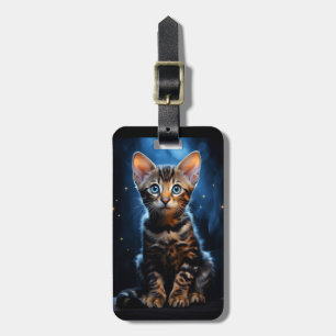 Etiqueta Para Maletas Gato de Bengala