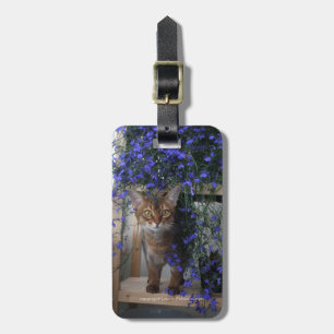 Etiqueta Para Maletas Gato de la flor