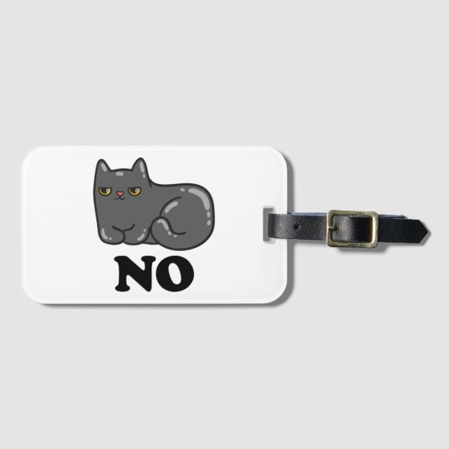 Etiqueta Para Maletas Gato de sarcasmo (Anverso horizontal)