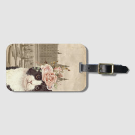 Etiqueta Para Maletas Gato Elegante & El Castillo
