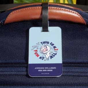 Etiqueta Para Maletas Gato en el Gorra   Esto No Es Divertido En Absolut