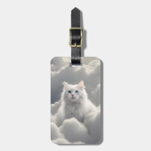Etiqueta Para Maletas Gato en las nubes