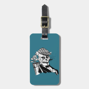 Etiqueta Para Maletas gato golfing divertido