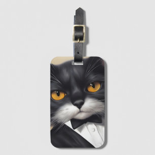Etiqueta Para Maletas Gato inteligente