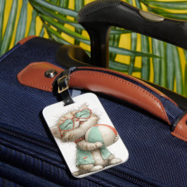 ETIQUETA PARA MALETAS GATO KITTY TEMÁTICO DE VERANO CAPRICHOSO Y LINDOS