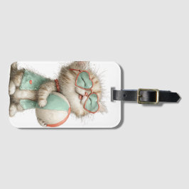 ETIQUETA PARA MALETAS GATO KITTY TEMÁTICO DE VERANO CAPRICHOSO Y LINDOS