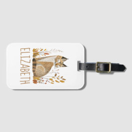 Etiqueta Para Maletas Gato montés de bosque personalizado lindo