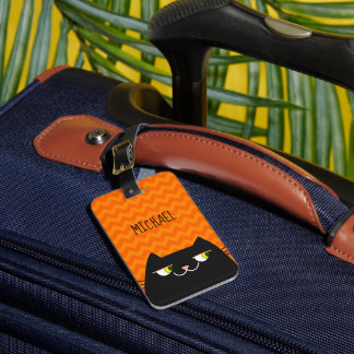 Etiqueta Para Maletas Gato Negro