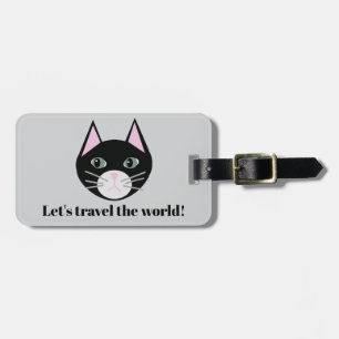 Etiqueta Para Maletas Gato negro