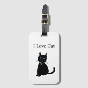 Etiqueta Para Maletas Gato negro personalizado