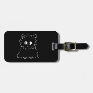 Etiqueta Para Maletas Gato persa negro lindo