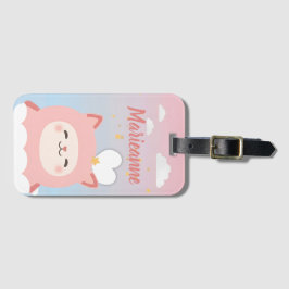 Etiqueta Para Maletas Gato rosa Kawaii lindo
