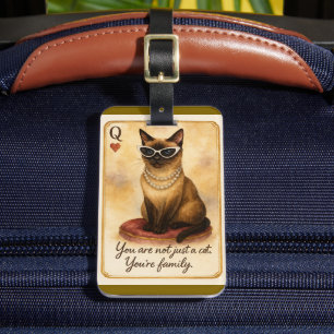 Etiqueta Para Maletas Gato siamés es tu familia